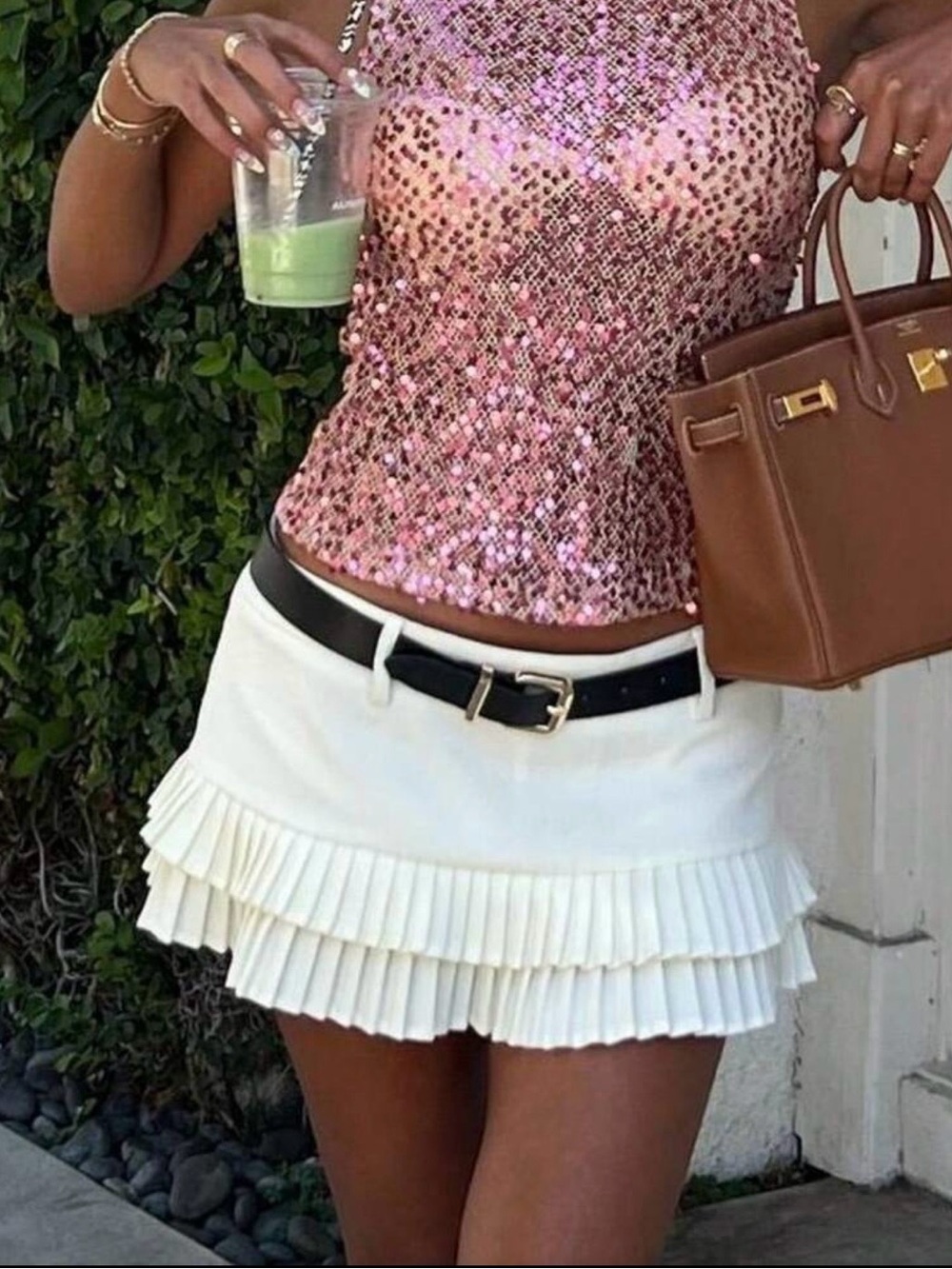 White Pleated Tier Mini Skirt - Women's Stylish Summer Skirt